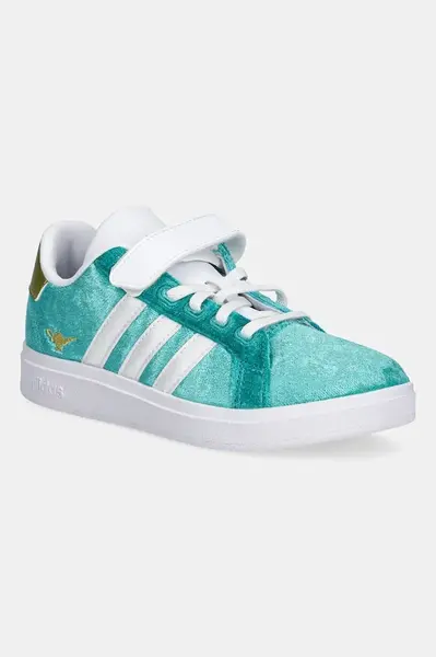 Dětské tenisky adidas GRAND COURT 2.0 JASMINE tyrkysová barva, JR4919