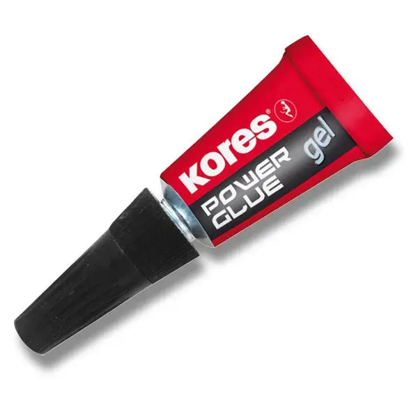 Vteřinové lepidlo Kores Power Glue Gel - 3×1 g