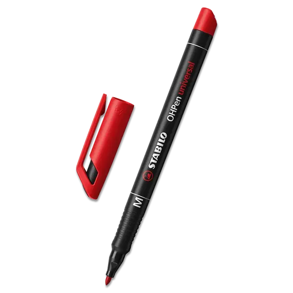 Permanentní popisovač STABILO OHPen 843 M - červený