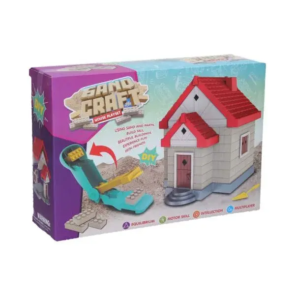 Kinetický písek sada na stavbu z cihliček Dům 750g