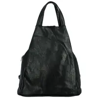 Stylový dámský koženkový batůžek Vayos, černý