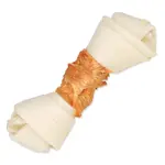 Pochoutka Trixie DentaFun buvolí kůže obalená kuřecím masem, kost 11cm 70g 2ks