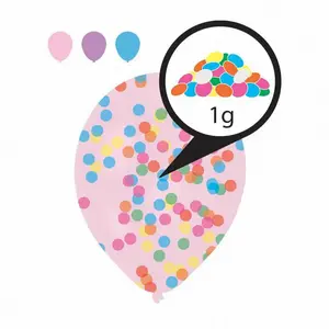 Nafukovací balónky s konfetami - 6 ks