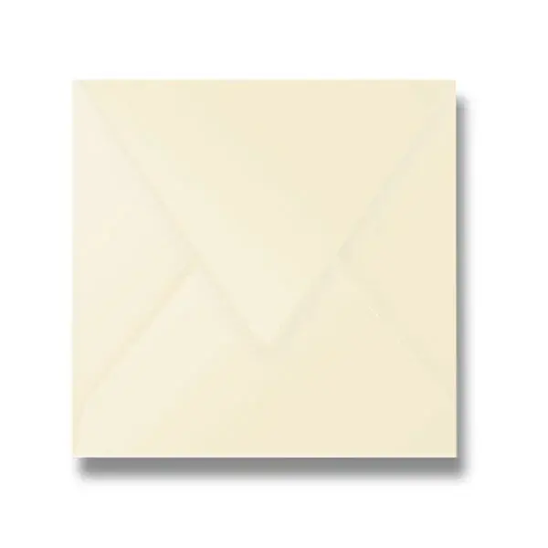 Barevná obálka Clairefontaine 165 × 165 mm, olizová, 20 ks - krémová