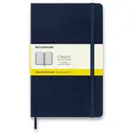 Zápisník Moleskine - tvrdé desky, L, čtverečkovaný - tm. modrý