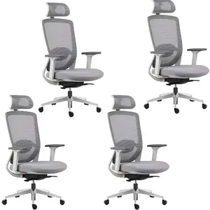 MERCURY 4PACK Ergonomická kancelářská židle ARTEA šedá (4 ks)