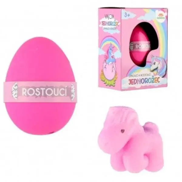 Vejce líhnoucí a rostoucí jednorožec 6cm
