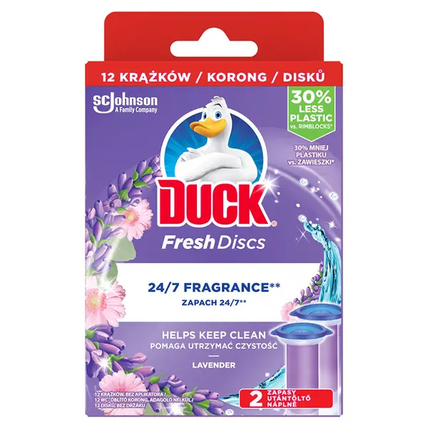 DUCK Fresh Discs Čistič WC Levandule náplň 2 x 36 ml