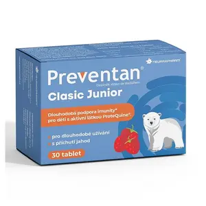 PREVENTAN Clasic junior příchuť jahoda 30 tablet
