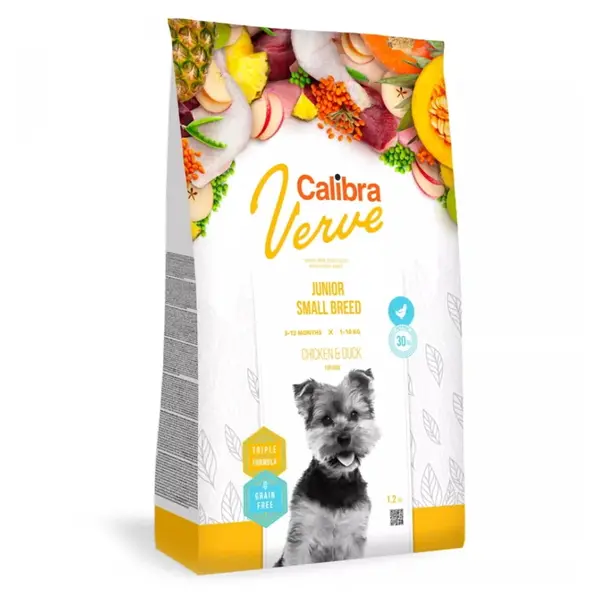 CALIBRA Verve GF Junior Small Chicken&Duck pro mladé psy malých plemen, Hmotnost balení: 1,2 kg