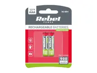 Baterie AAA (R03) nabíjecí 1,2V/900mAh REBEL 2ks / blistr BAT2004