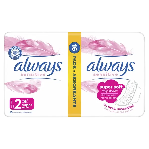 ALWAYS Ultra Sensitive Super vel.2 Hygienické vložky 16 kusů
