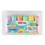 Zvýrazňovač EASY Flash Mini Pastel 6ks