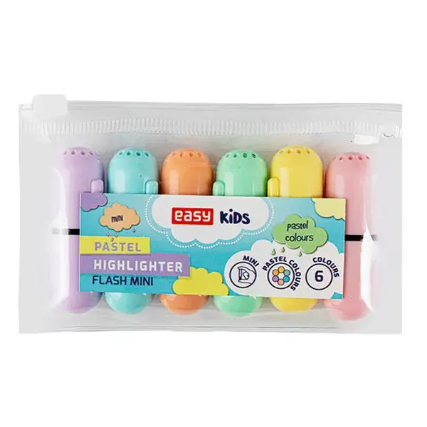 Zvýrazňovač EASY Flash Mini Pastel 6ks