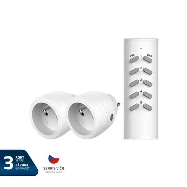 Zásuvka bezdrátová GETI RCS212 2+1
