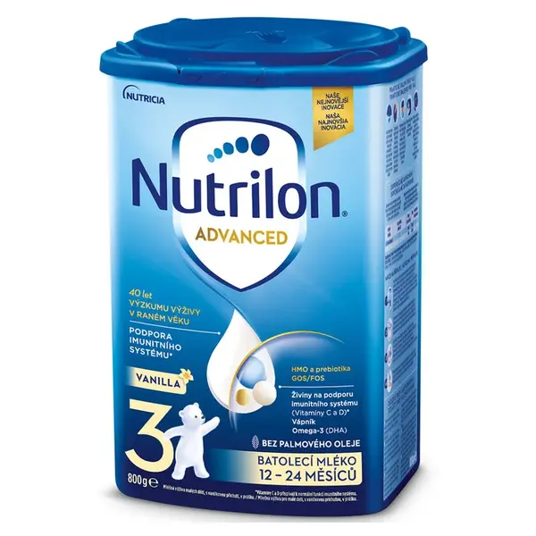 NUTRILON 3 Advanced Vanilla Batolecí mléko od 12-24 měsíců 800 g