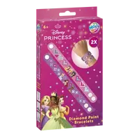 Diamantové malování Disney Princezny - výroba náramků 2 ks