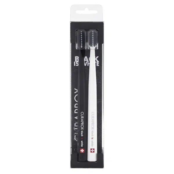 CURAPROX Zubní kartáček 5460 Black is White Edition 2 ks