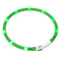 KARLIE USB Visio Light svítící obojek pro psy zelený 20-70 cm