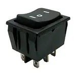 Přepínač kolébkový   3pol./6pin  (ON)-OFF-(ON) 250V/15A černý