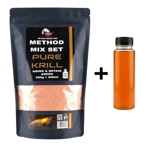 Method feeder fans premium method mix set 600 g + 200 ml booster - krill