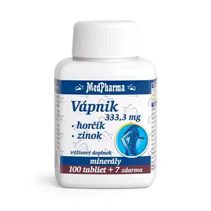 MEDPHARMA Vápník + hořčík + zinek 107 tablet