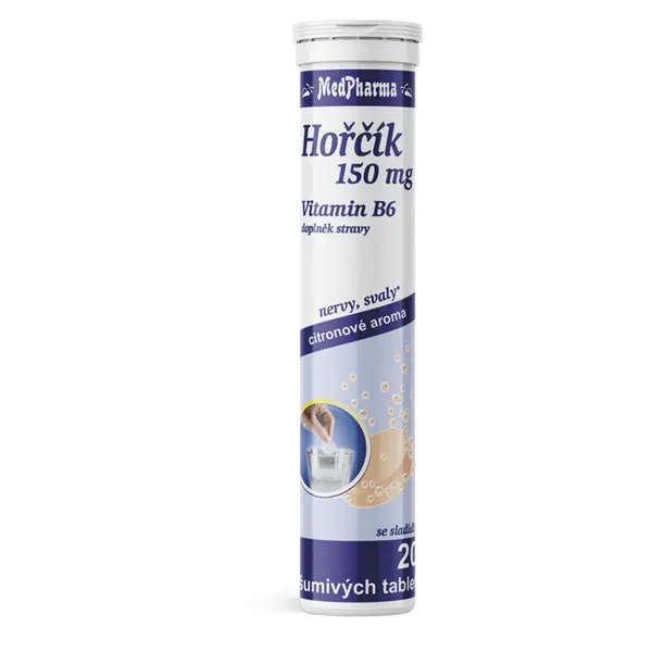 MEDPHARMA Hořčík 150 mg + vitamin B6 20 šumivých tablet
