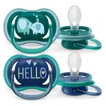 PHILIPS AVENT Šidítko ultra air slon 18m+ chlapec 2 kusy