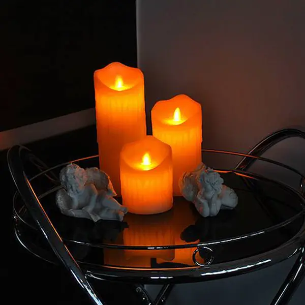 Vosková LED svíčka LTC 15cm