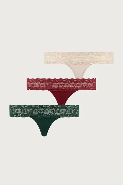 Tommy Hilfiger  tanga dámské bavlněné s elastanem 3-pack