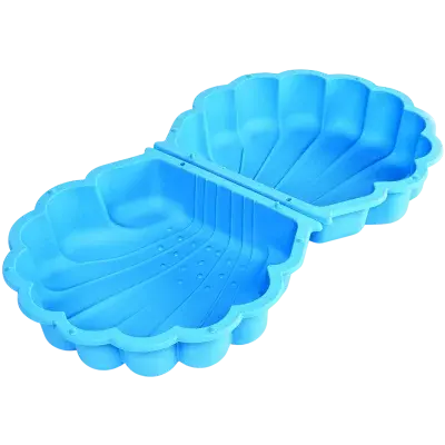 Pískoviště mušle s víkem modré