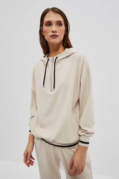 WOMEN'S SWEATSHIRT L-BL-4014 LBEIGE