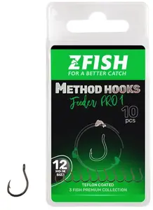 Zfish háčiky method feeder pro 1 10 ks - veľkosť 12