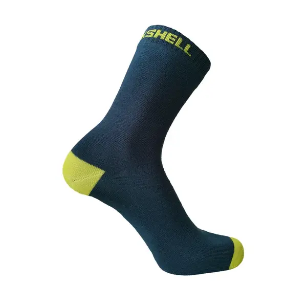 Nepromokavé ponožky DexShell Ultra Thin Crew Navy-Lime L (43-46)