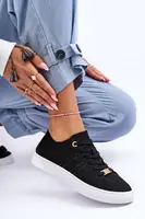 Boto Dámske čipky -Čierne tenisky Ethna