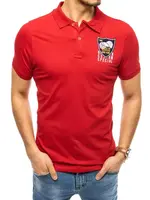 Polo tričko s výšivkou červené Dstreet