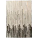 KOŽENÝ KOBEREC, 120/170 cm, krémová, černá