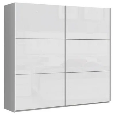 home24 SKŘÍŇ S POSUVNÝMI DVEŘMI, bílá, vysoce lesklá bílá, 220/209,7/61,2 cm