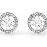 Guess Fashion ocelové náušnice s kubickými zirkony JUBE02161JWRHT/U