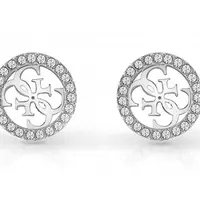 Guess Fashion ocelové náušnice s kubickými zirkony JUBE02161JWRHT/U