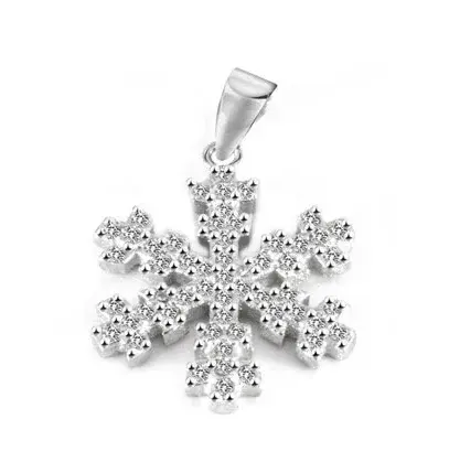 Beneto Módní stříbrný přívěsek Sněhová vločka AGH679