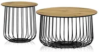 AUTRONIC konferenční stolky AF-3007 OAK, set 2 ks