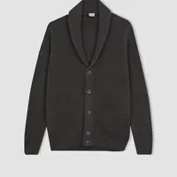 DEFACTO Standard Fit Regular Cut Shawl Collar Buttoned Knitted Cardigan R1492az23au