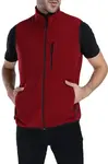 79233 Dewberry Ghsy Multi-Pocket Fleece Mens Vest-BORDEAUX