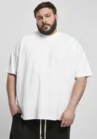 Oversized tričko s výstřihem a krkem bílé