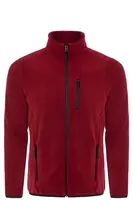 24601 Dewberry 5 Pocket Outdoor Full Zipper Fleece Jacket-BORDEAUX