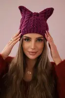 marka niezdefiniowana Rabbid fleecová čepice K237 světle fialová