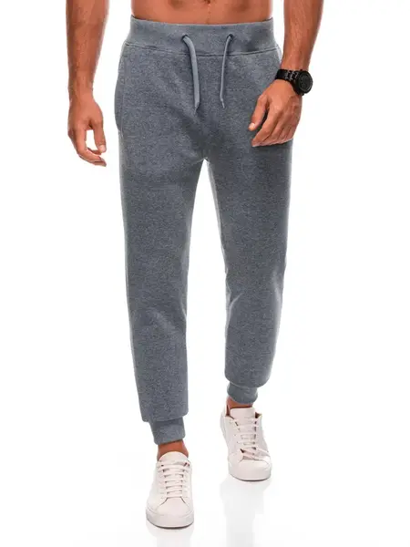 Edoti Men's BASIC uniform sweatpants joggers - grey melange