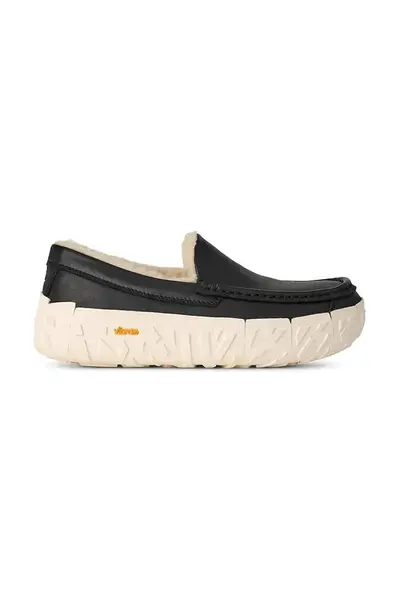 UGG Kožené mokasíny UGG Ascot Wrap Tech Noir