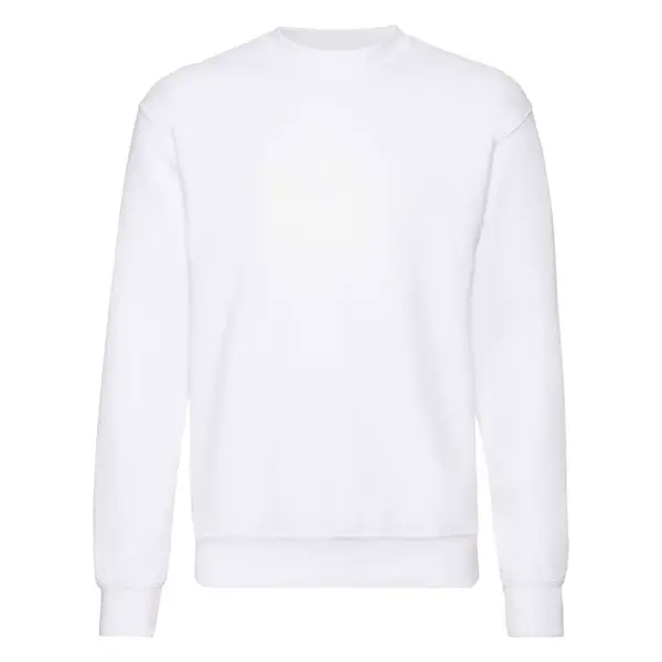 Men's White Sweatshirt Set-in Sweat Fruit of the Loom